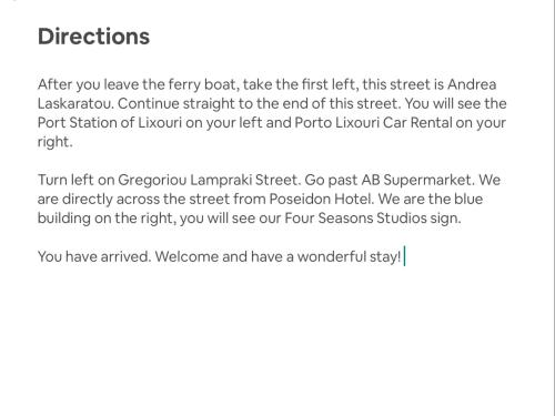  4 Seasons Studios in Lixouri