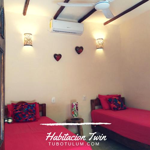 Tubo Tulum Hostel Room Type - Twin Room with Shared Bathroom