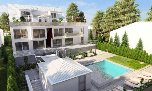 Red Flower Apartment with Pool - 5 min to Lake, Vídeň (fotografie 3)