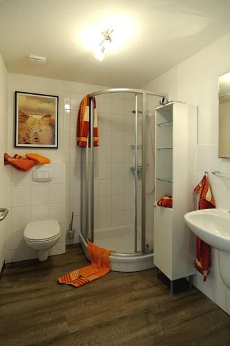 Bathroom, Ferienhof Kragholm in Munkbrarup