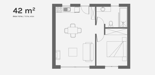 1 double bed, 1 sofa bed