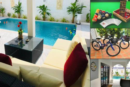 Villa 4 bedrooms, swimming pool, pool table, bikes, games... Villa 4 bedrooms, swimming pool, pool table, bikes, games...