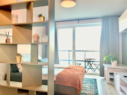 Luxury, bright Studio with parking and balcony in Bratislava center, Bratislava (fotografie 8)