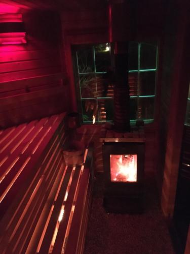 Sauna, Ferienhaus Strandgut mit Outdoor Whirlpool und Garten in Petershagen/Eggersdorf