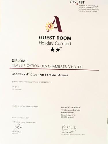 Chambre aux bord de l'Areuse