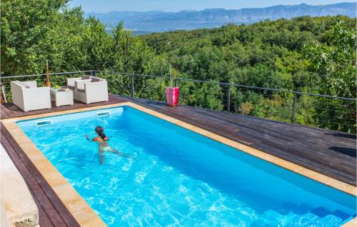 Amazing Home In Dobrinj With 4 Bedrooms, Sauna And Outdoor Swimming Pool