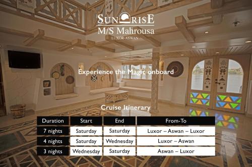 Sunrise Mahrousa Cruise In Luxor Egypt Reviews Prices Planet