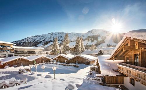 Alpin Chalets Oberjoch - Luxus Unterkunft mit privatem SPA und Zugang zu 3000 qm SPA Panoramahotel Oberjoch - Accommodation - Oberjoch-Hindelang