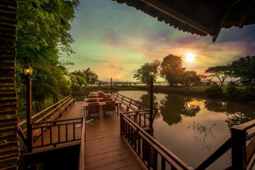 Balkon/Terrasse, Kingfisher Ecolodge in Champasak