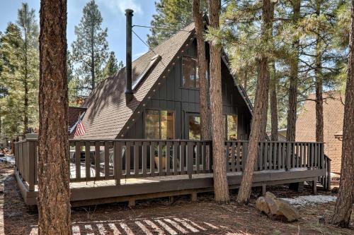 Deck & Forest Views: Munds Park A-Frame Cabin - Happy Jack, AZ
