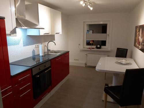 廚房, Ferienwohnung Haus Zeier in 哈恩克利博克斯維斯