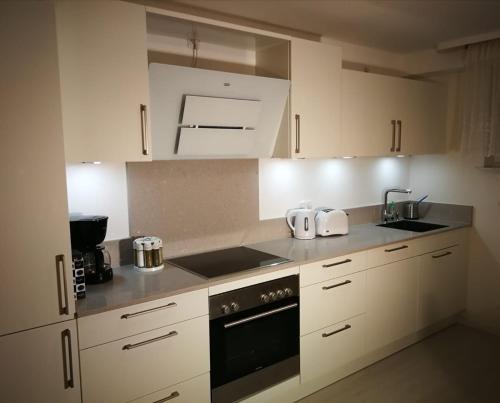 Kitchen, patrick's Ferienwohnung in Glauburg