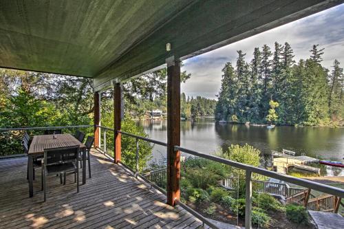 Lakefront Olympia Home with Private Dock and Views!