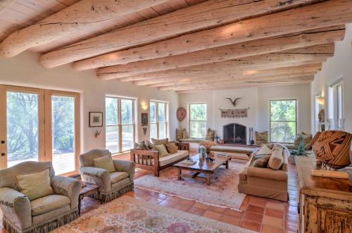 Custom Taos Home on 11 Acres with Outdoor Fire Pit! 