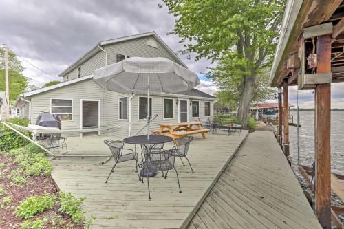 Waterfront Indian Lake House Deck and Private Dock!