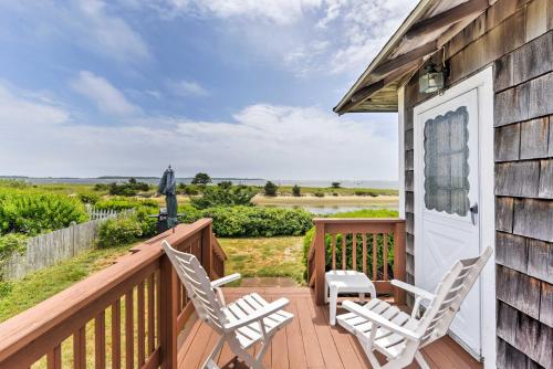Beachfront West Yarmouth Cottage with Deck and Views!