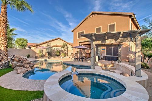 . Home with Waterfall Pool and Hot Tub in San Tan Valley!