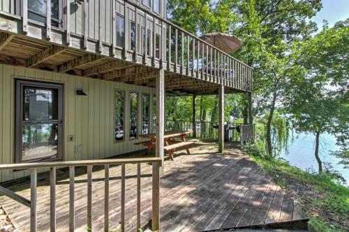 . Lakefront Waupaca Home with Pool Table, Dock and Views!