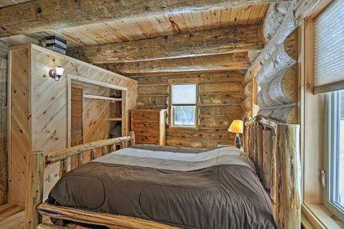 Custom Log Cabin with Deck and 45 Acres by Pine River! - main image