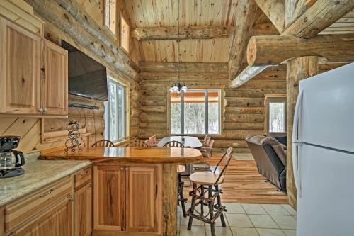 Custom Log Cabin w/ Deck & 45 Acres By Pine River! in Luther (MI)