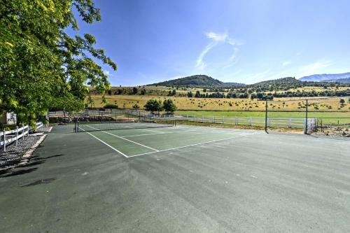 Wellsville House with Mtn Views and Pickleball Court!