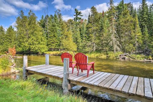 Riverfront Traverse City Cabin Fish, Kayak and Tube