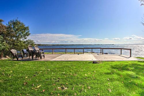 Waterfront Lake Mille Lacs Lodge with Deck and Grill!