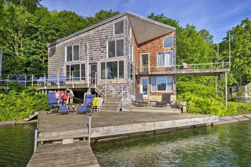 Waterfront DeRuyter Home with Private Dock! - New Woodstock