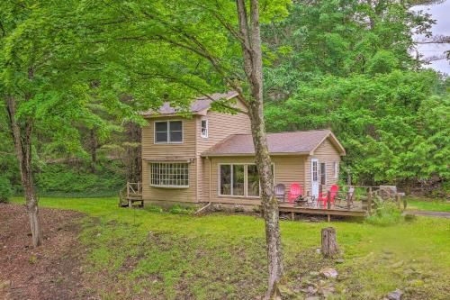 The Mill River Cabin with Fireplace and River View!