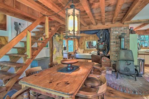 The Mill River Cabin with Fireplace and River View!