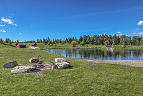 Quiet Trego Resort Cabin with Lake, Pavilion and Trails