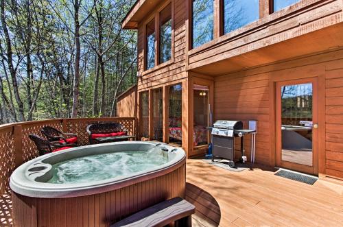 Secluded and Private Smoky Mtn-View Cabin with Fire Pit - main image