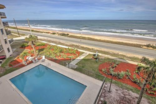 Oceanfront Ormond Beach Condo with Balcony and Pool! in Ormond-By-The-Sea