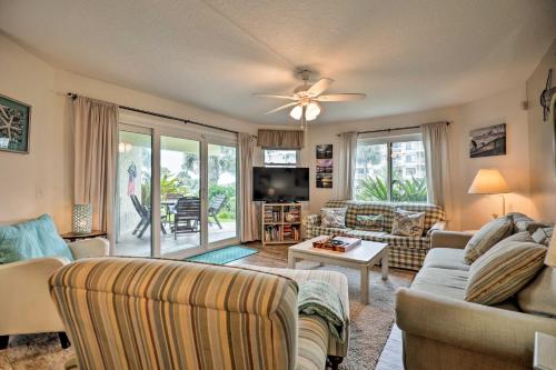 St Augustine Beach Condo with Patio and Pool Access!