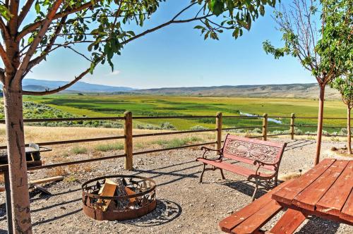 Remote Antimony Log Cabin with Green Meadow Views!