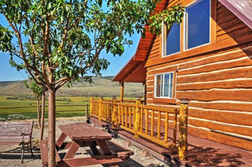 Remote Antimony Log Cabin with Green Meadow Views!