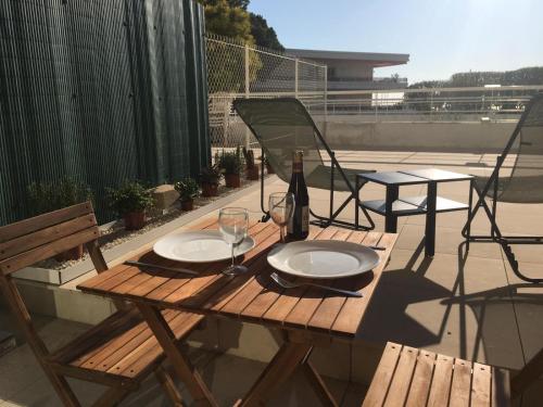 Bord de mer, studio avec terrasse - Location saisonnière - Villeneuve-Loubet