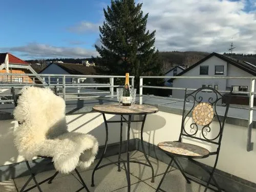 Attika Ferienwohnung in Freiburg -Gundelfingen mit großer Dachterrasse in Gundelfingen, Deutschland