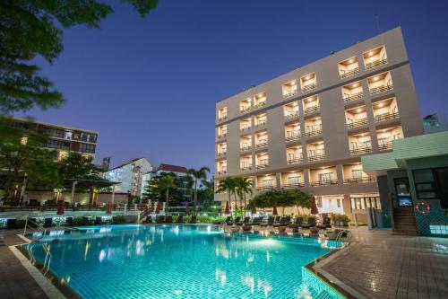 Unterkunft von außen, Areca Lodge Hotel in Pattaya