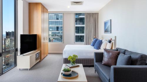 เตียงนอน, โอ๊คส์ เมลเบิร์น ออน มาร์เก็ต โฮเต็ล (Oaks Melbourne on Market Hotel) near หอศิลป์แห่งชาติของรัฐวิคตอเรีย