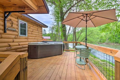 Cabin on Tuckasegee River-Mins to Bryson City