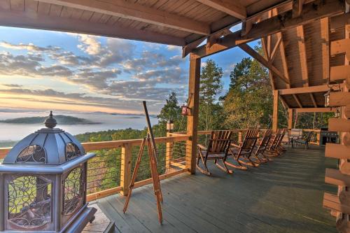 Large Luxe Cabin with Hot Tub about 16 Mi to Blue Ridge in Morganton, USA