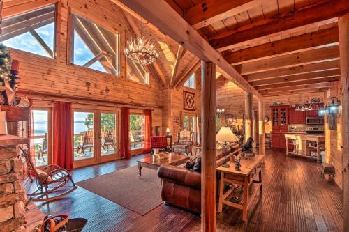 Large Luxe Cabin with Hot Tub about 16 Mi to Blue Ridge in Morganton, USA