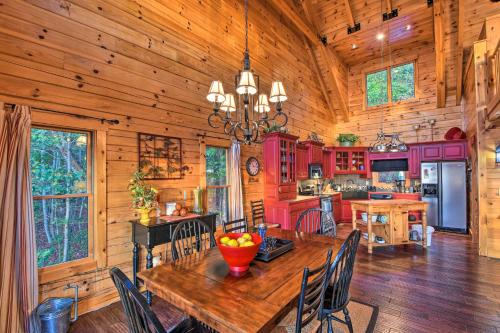 Large Luxe Cabin with Hot Tub about 16 Mi to Blue Ridge in Morganton, USA