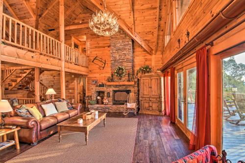 Large Luxe Cabin with Hot Tub about 16 Mi to Blue Ridge in Morganton, USA