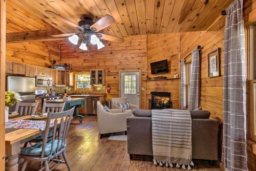 Log Cabin with Deck and Fireplace Walk to Lake and Trails - Beech Mountain