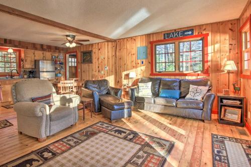 Serene Lakefront Cabin Private Boat Dock, Balcony