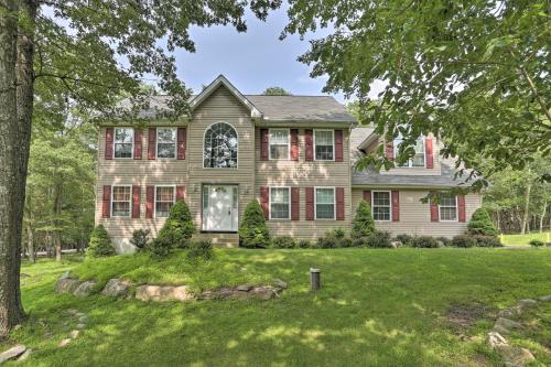 Poconos Home with Game Room Fireplace Deck&Hot Tub!