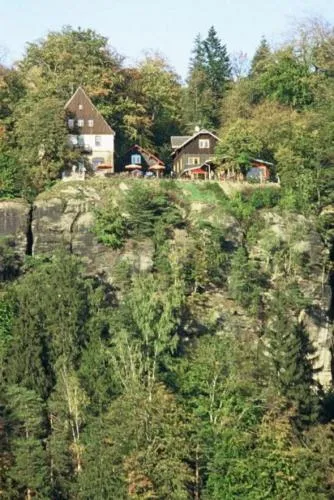 Brand-Baude in Hohnstein, Deutschland