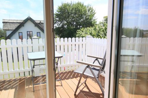 陽台/露台, 124m_Ferienhaus mit Meerblick in 克羅斯林